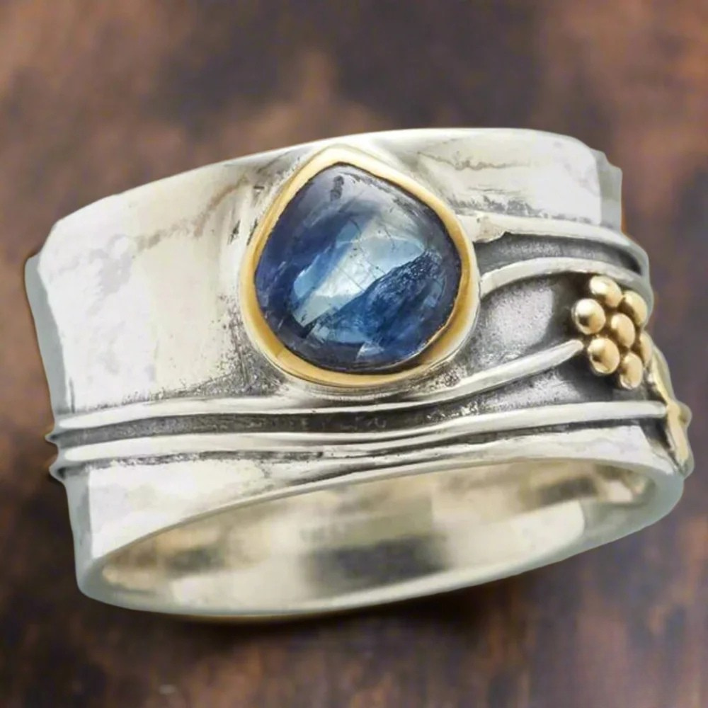 Bohemian gemstone meditation ring