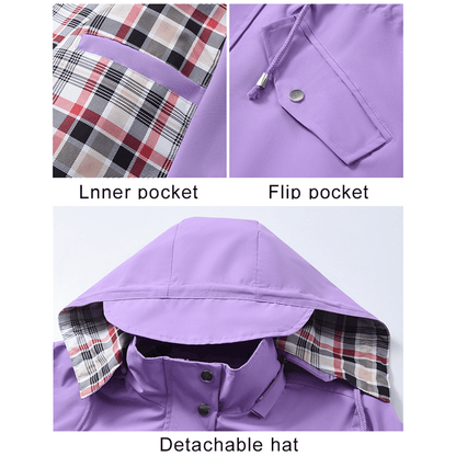 Veyra™ | Check-Lined Waterproof Coat