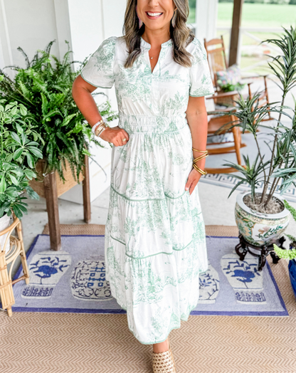 CINDY | Toile Maxi Dress