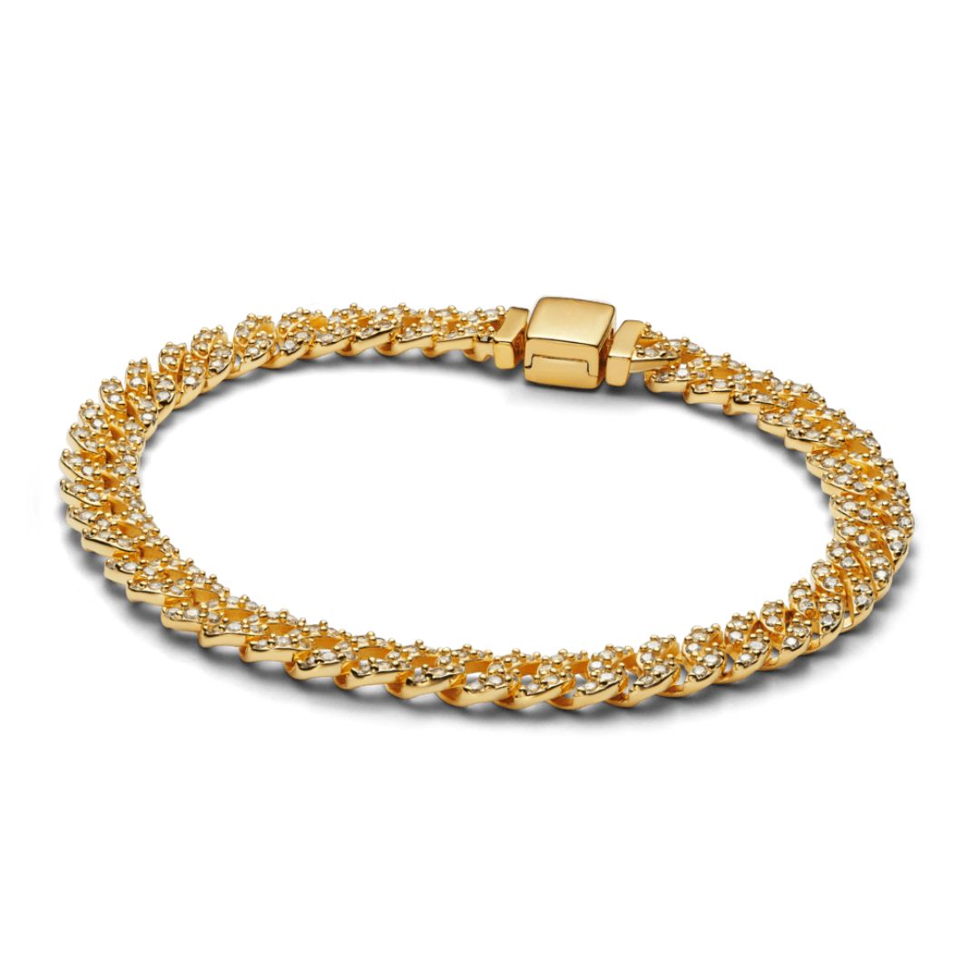 Moissanite Cuban Bracelet | Gold 18k