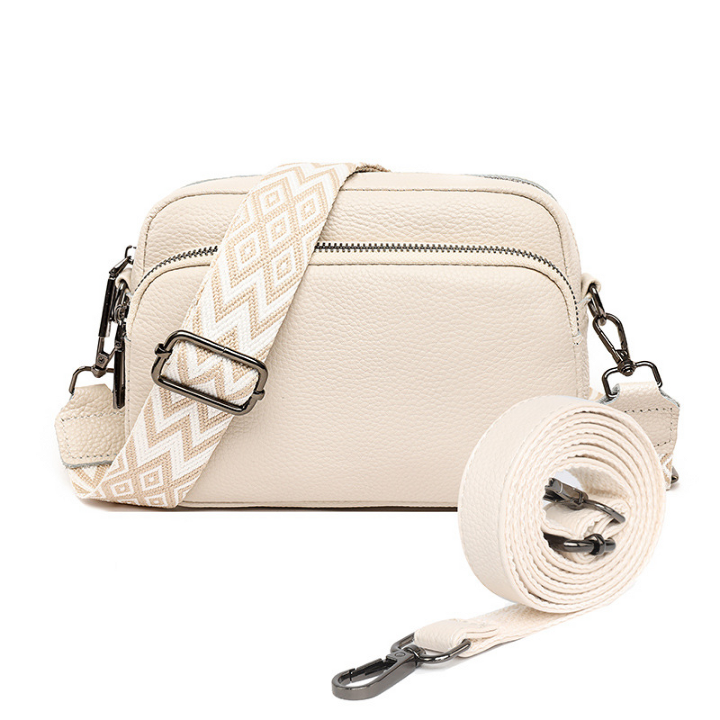 Charleston Signature Leather Crossbody Bag with Accessories