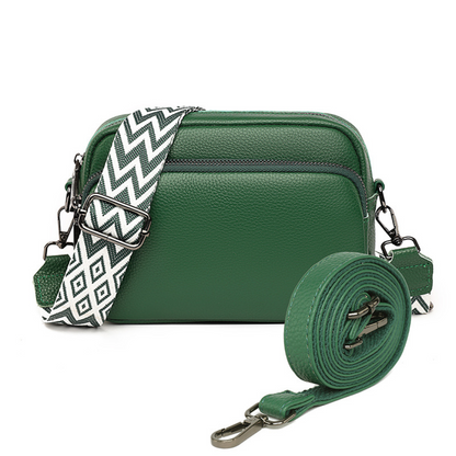 Charleston Signature Leather Crossbody Bag with Accessories