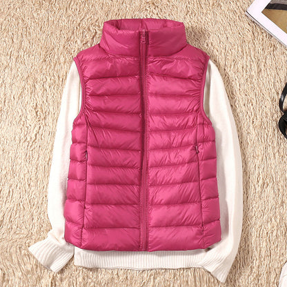 Velora – Ultralight White Duck Down Vest