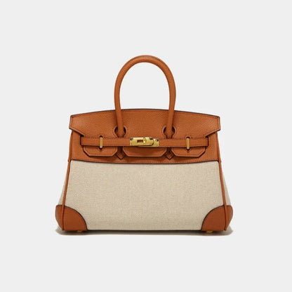 Canvas Leather Tote Bag