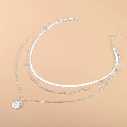 Silver Triple Necklace
