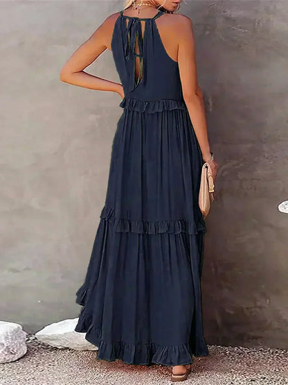 LANDRY | Chic Ruffle Trim Sleeveless Dress