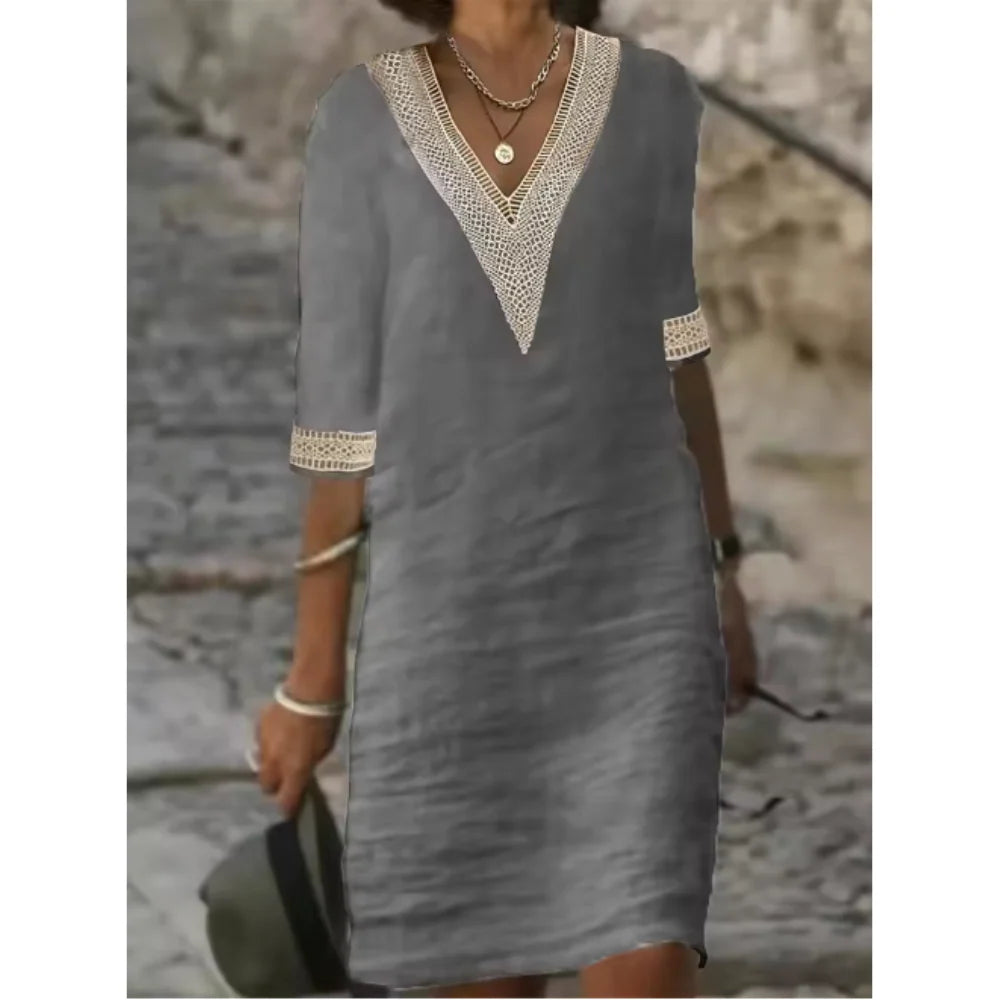 Aloura™ | Cotton Linen Mini Dress