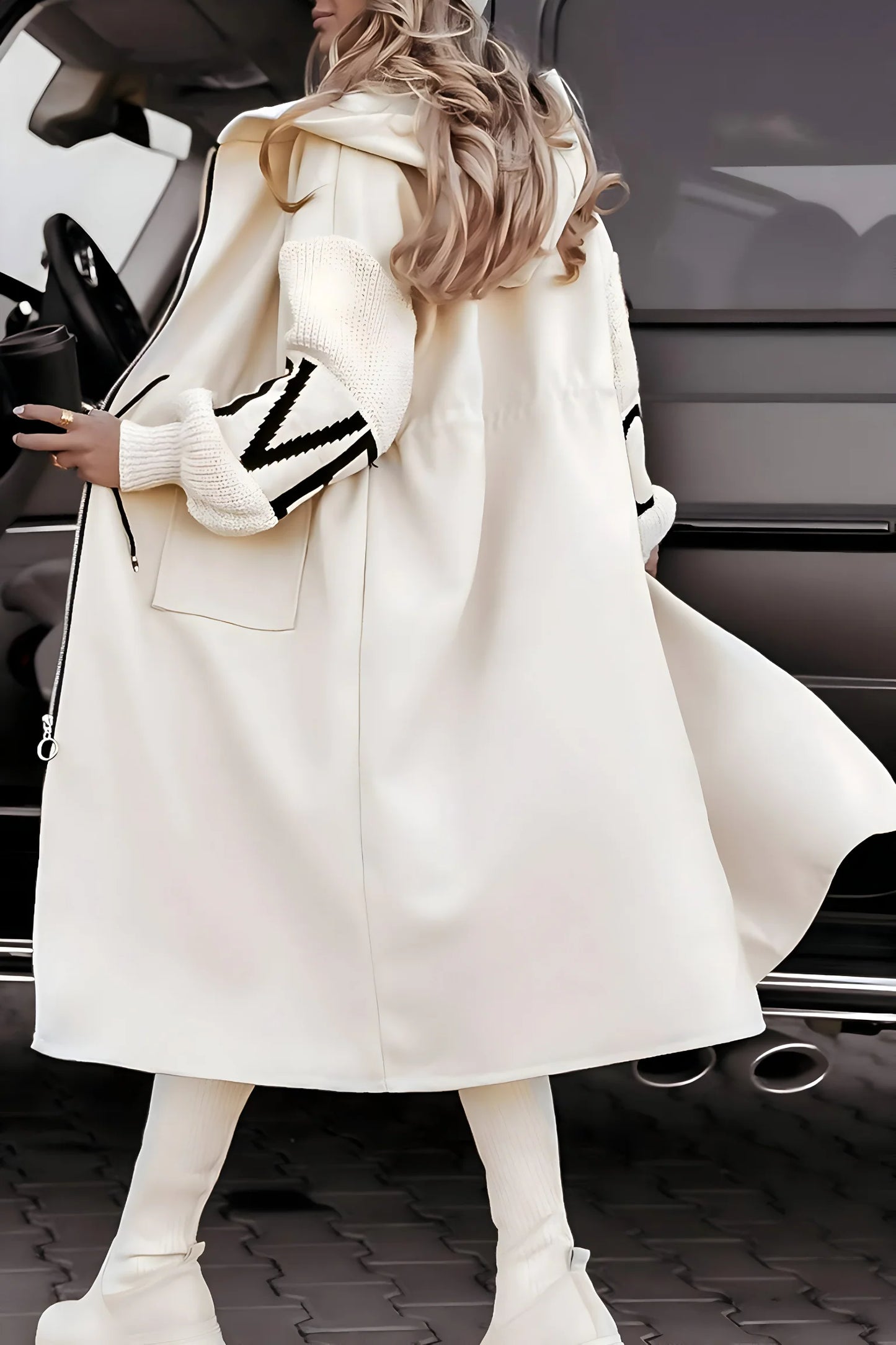 Virelle | Knitted Hooded Long Coat