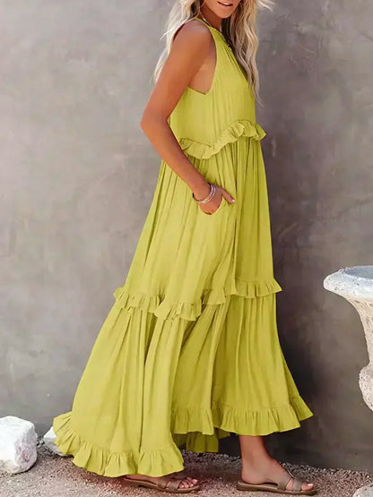 LANDRY | Chic Ruffle Trim Sleeveless Dress
