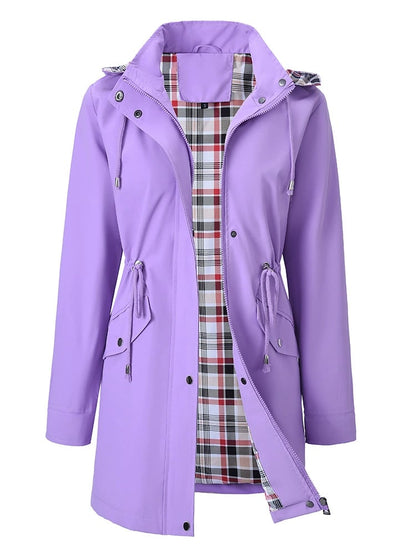 Veyra™ | Check-Lined Waterproof Coat