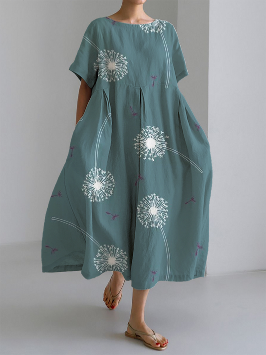 Gabriella | Summer Maxi Dress with Total Comfort and Dandelion Print