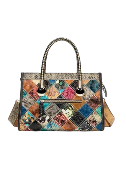 Ember Patchwork Leather Tote Bag