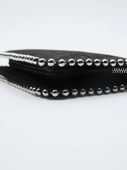 Koora Black Studded Chain Wallet Clutch