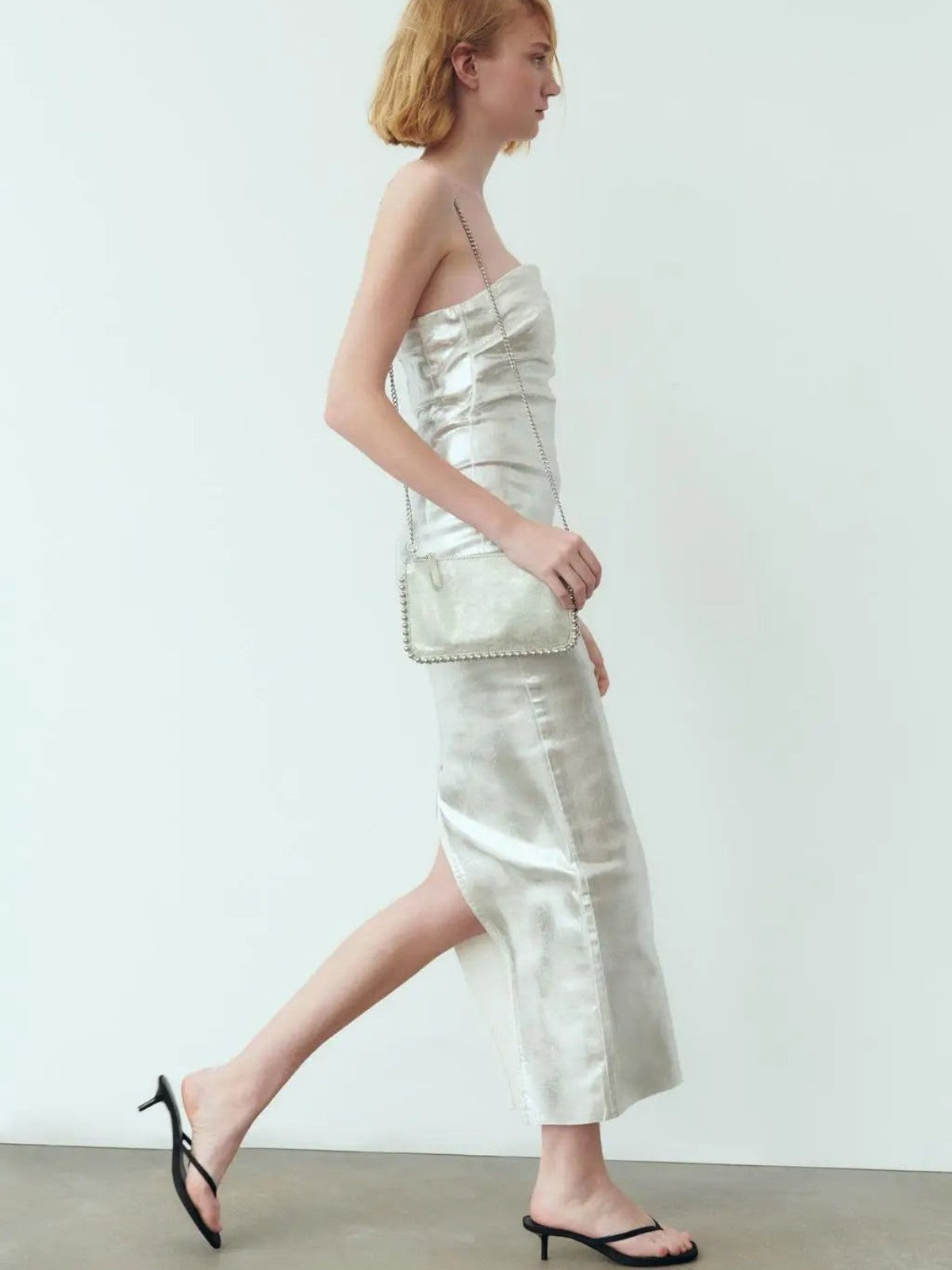 Koora Black Studded Chain Wallet Clutch