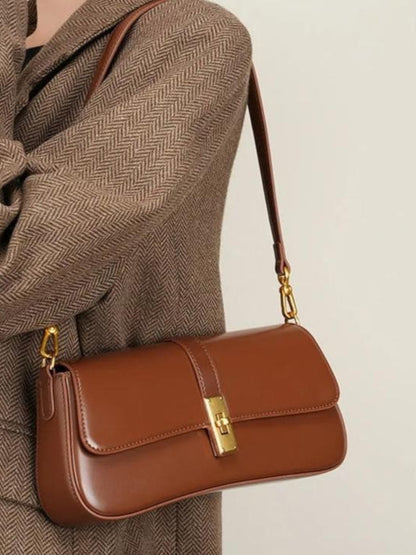 Aurora Brown Leather Shoulder Bag