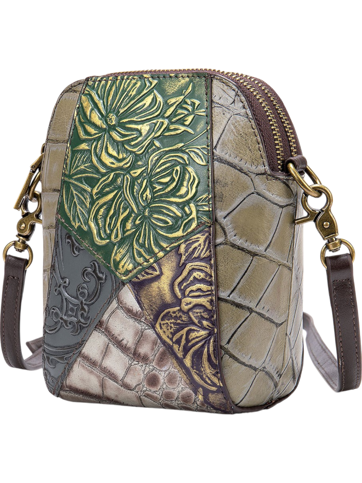 Clara Retro Ethnic Style Mini Leather Crossbody Bag