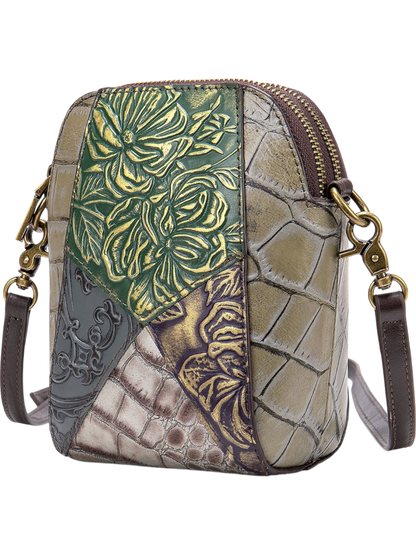 Clara Retro Ethnic Style Mini Leather Crossbody Bag