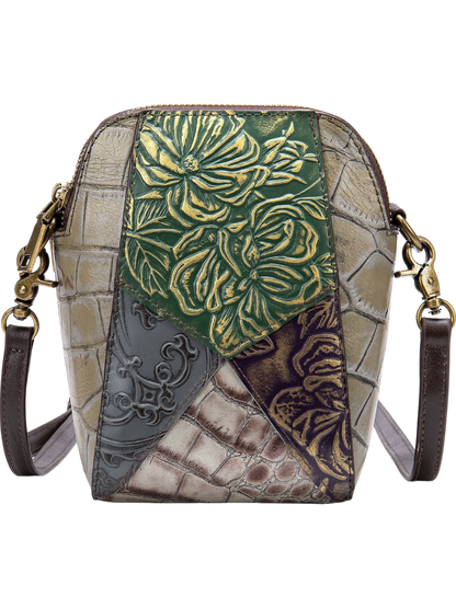 Clara Retro Ethnic Style Mini Leather Crossbody Bag