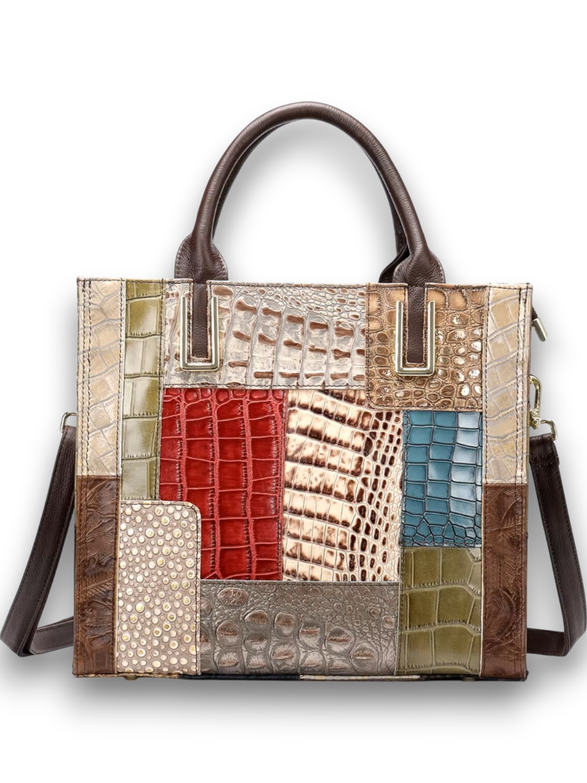 Nora Leather Patchwork Tote Bag