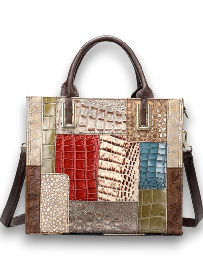 Nora Leather Patchwork Tote Bag