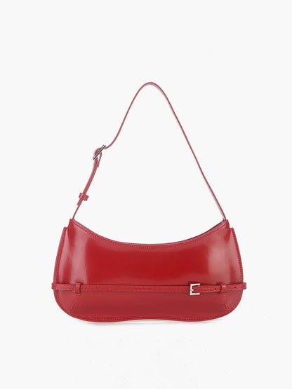 Samantha Chic Red Leather Shoulder Bag