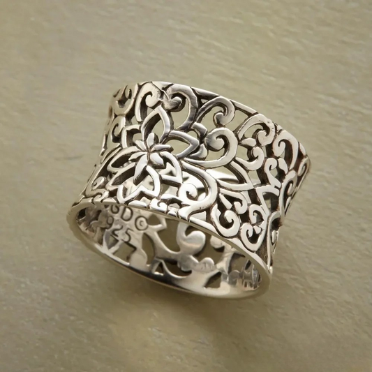Antique Silver Hollow Ring