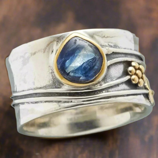Bohemian gemstone meditation ring