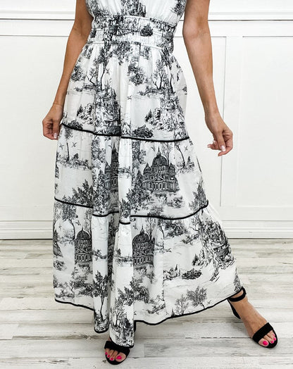 CINDY | Toile Maxi Dress