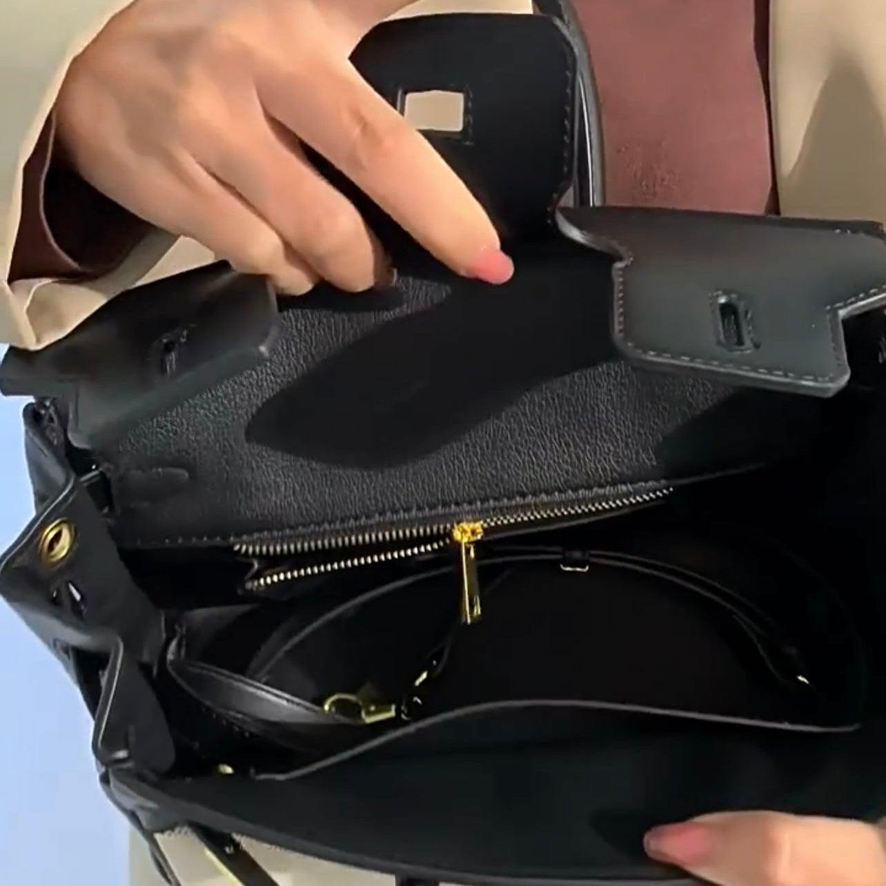 Canvas Leather Tote Bag