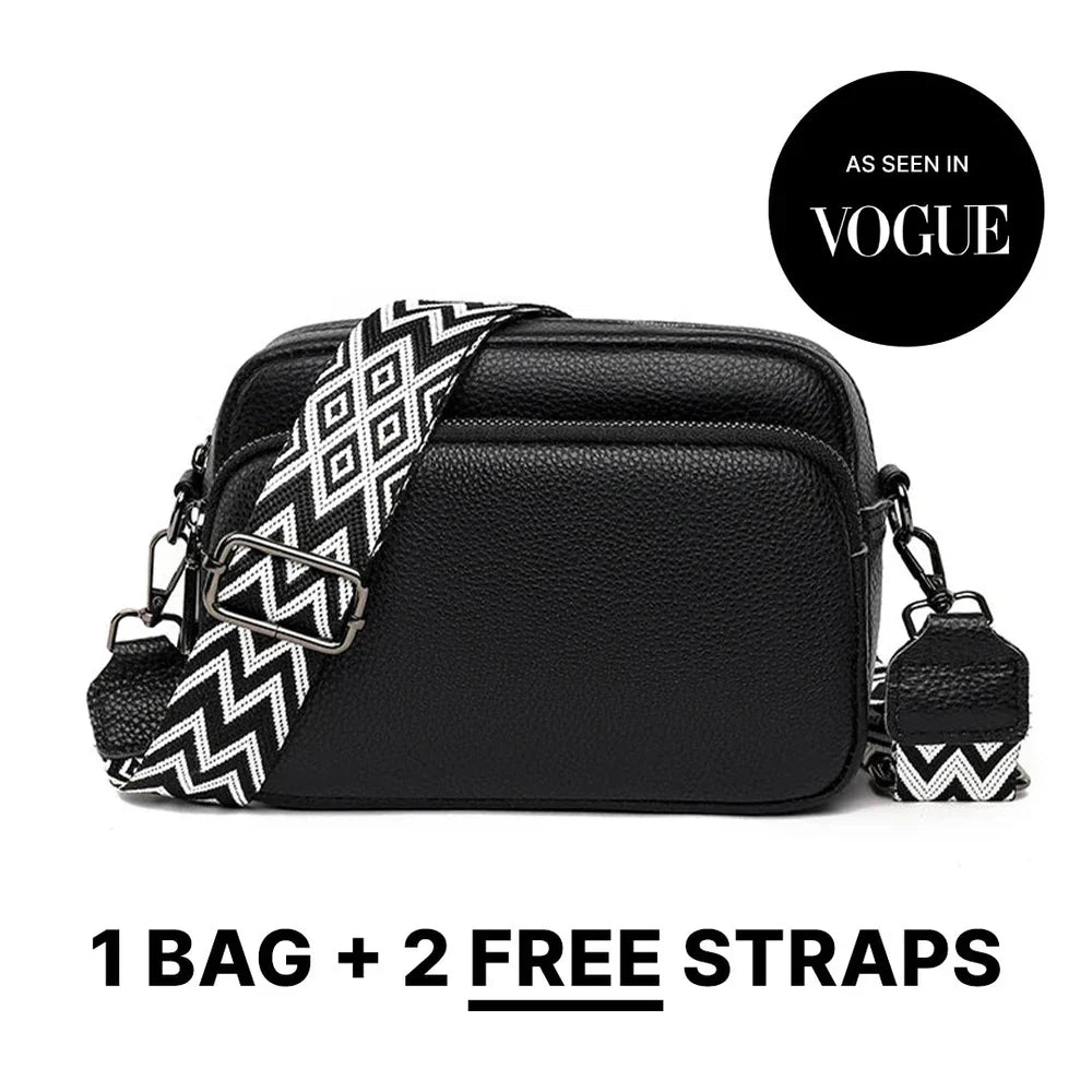 Charleston Signature Leather Crossbody Bag with Accessories