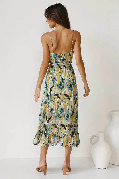 SILVIA | Airy Strap Dress with Print