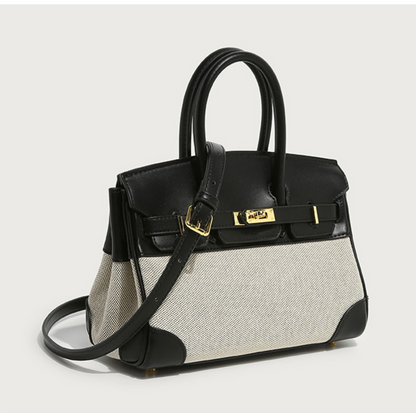 Canvas Leather Tote Bag