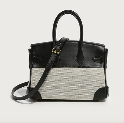 Canvas Leather Tote Bag