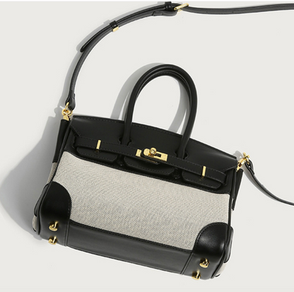 Canvas Leather Tote Bag