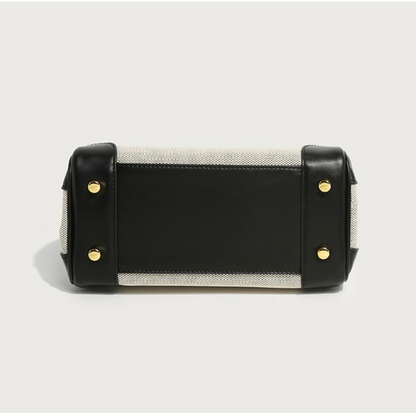 Canvas Leather Tote Bag