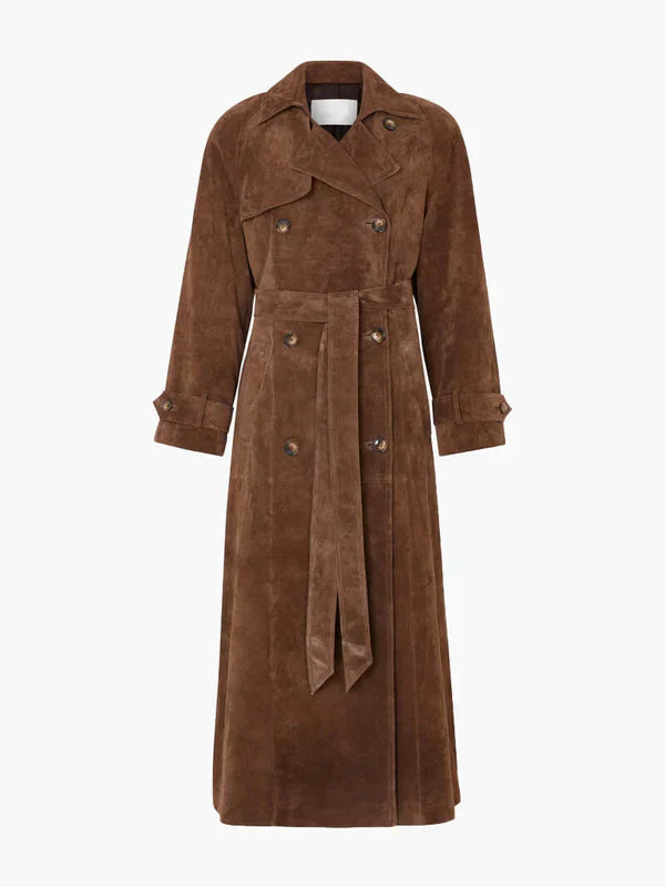Arista | Elegant Suede Trench Coat