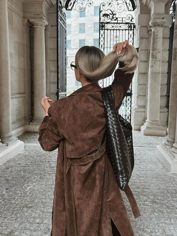 Arista | Elegant Suede Trench Coat