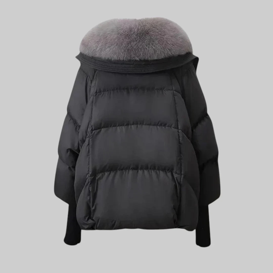 Fiona | Winter Puffer Coat with Faux Fur Collar