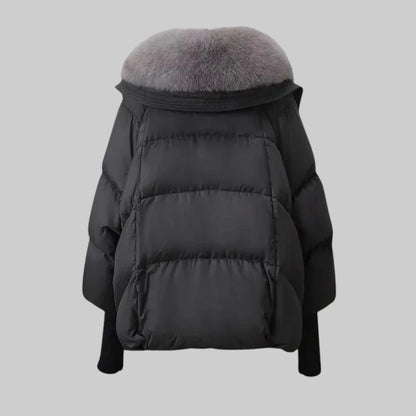 Fiona | Winter Puffer Coat with Faux Fur Collar