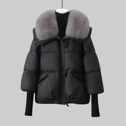 Fiona | Winter Puffer Coat with Faux Fur Collar