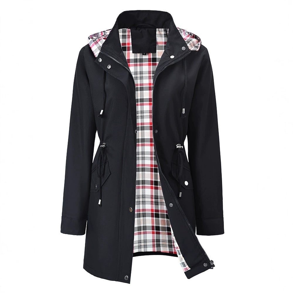 Veyra™ | Check-Lined Waterproof Coat
