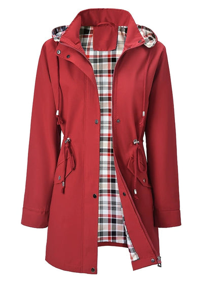 Veyra™ | Check-Lined Waterproof Coat
