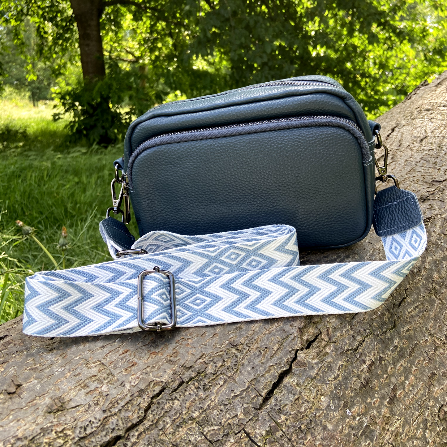 Charleston Signature Leather Crossbody Bag with Accessories