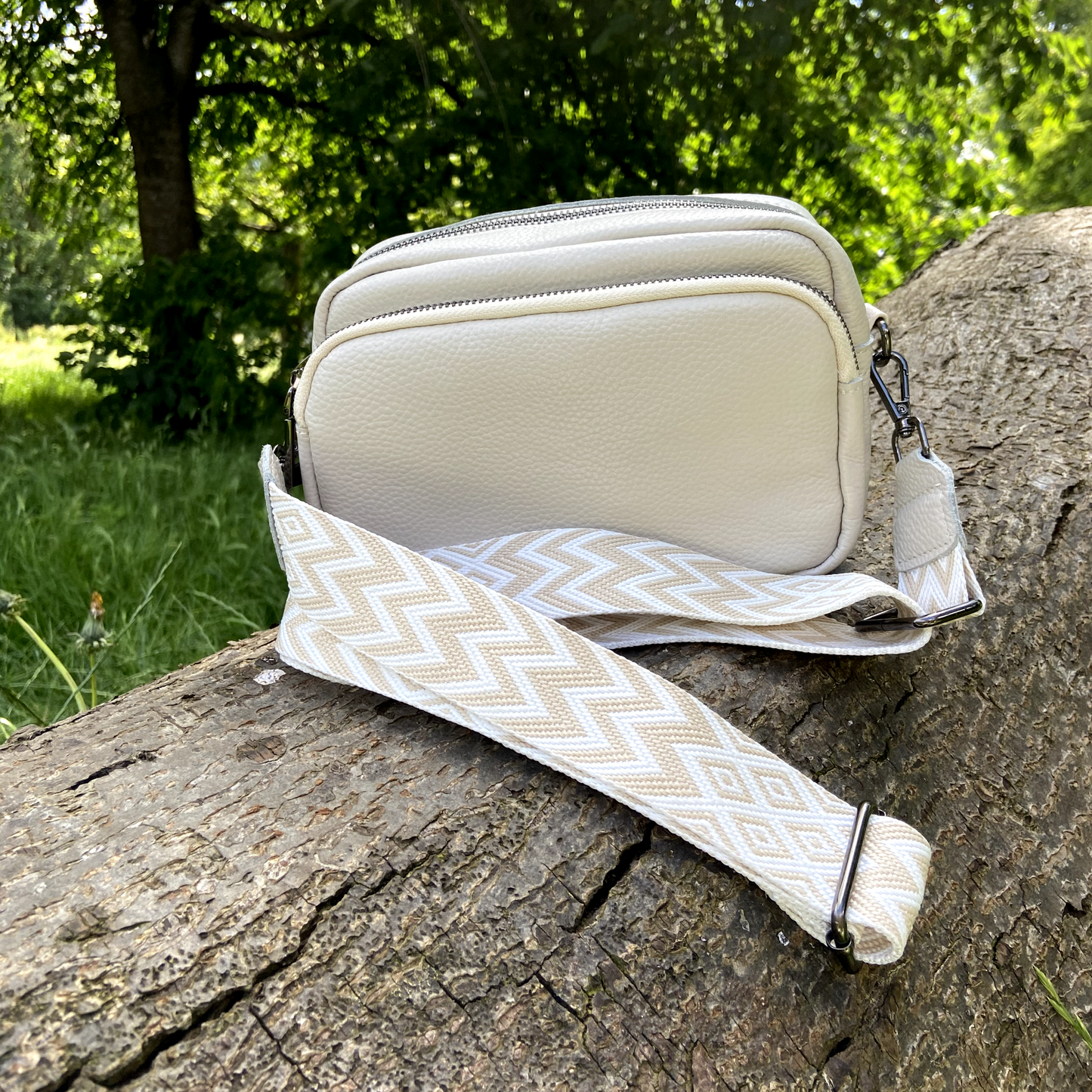 Charleston Signature Leather Crossbody Bag with Accessories