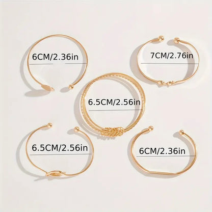 Knotted Elegance Bracelet Set | Gold 18k