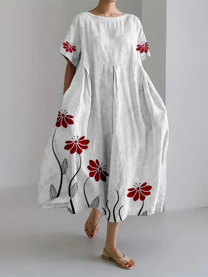 Sabrina | Long floral dress with natural elegance and maximum comfort for all informal moments