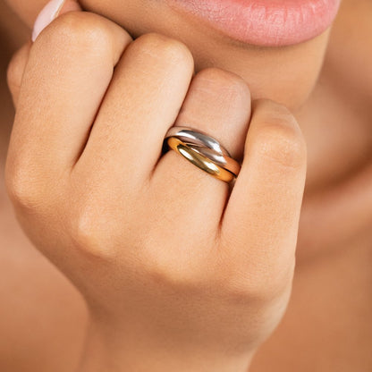 Tricolour Loop Ring