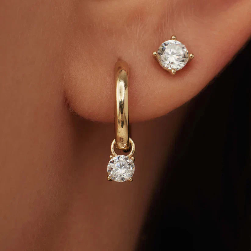 Larmes de Lune Stone Earrings Set | Gold 14k