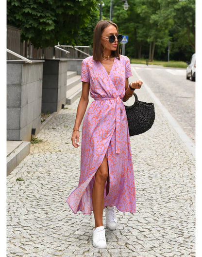EVA | Elegant Dress with V-Neck and Tummy Coverage