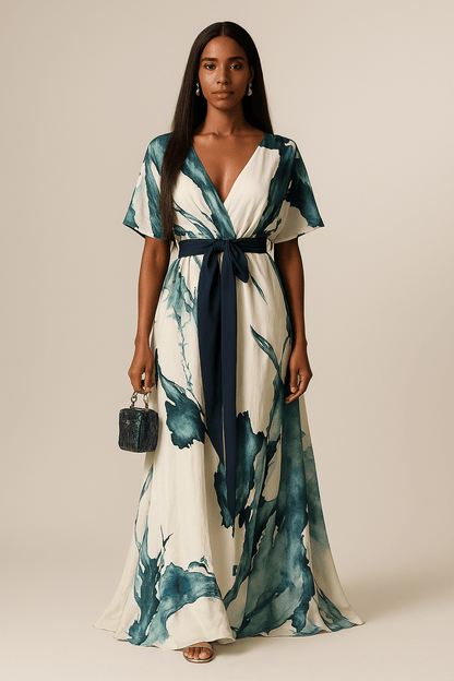 Isabelle | Maxi Watercolor Dress